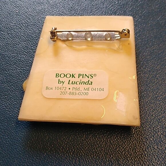 Book Pins by Lucinda Read to a Child Pin - White, Pink and Blue - Picture 2 of 4